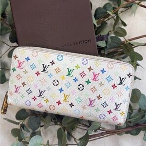 Louis Vuitton x Murakami "Monogram Multicolore" Zippy Wallet Full Inclusion
